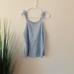 Denim Ruffle Tank Top Old Navy